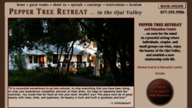 What Peppertreeretreat.com website looked like in 2018 (6 years ago)