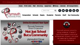 What Plymouth.k12.in.us website looked like in 2018 (6 years ago)