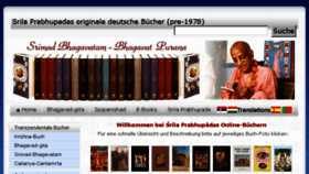 What Prabhupada-books.de website looked like in 2018 (6 years ago)