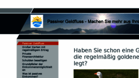What Passivergeldfluss.de website looked like in 2018 (6 years ago)