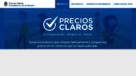 What Preciosclaros.gob.ar website looked like in 2018 (6 years ago)