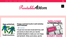 What Printables4mom.com website looked like in 2018 (6 years ago)