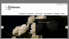 What Presencefuneraire.com website looked like in 2018 (6 years ago)