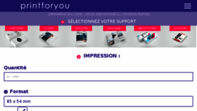 What Printforyou.fr website looked like in 2018 (6 years ago)