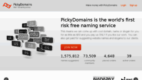 What Pickydomains.com website looked like in 2018 (6 years ago)