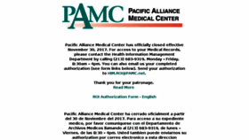 What Pamc.net website looked like in 2018 (6 years ago)