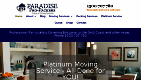 What Paradisepropackers.com.au website looked like in 2018 (6 years ago)