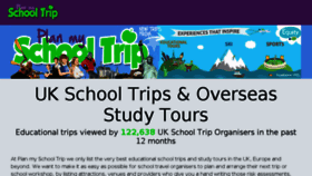 What Planmyschooltrip.co.uk website looked like in 2018 (6 years ago)