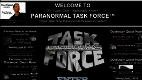 What Paranormaltaskforce.com website looked like in 2018 (6 years ago)