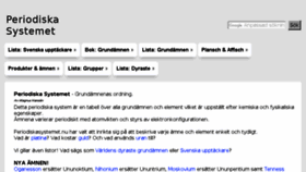 What Periodiskasystemet.nu website looked like in 2018 (7 years ago)
