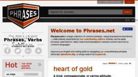 What Phrases.net website looked like in 2018 (6 years ago)