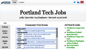 What Portlandtech.org website looked like in 2018 (6 years ago)