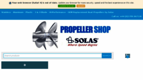 What Propellershop.co.uk website looked like in 2018 (6 years ago)