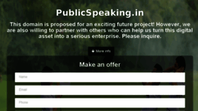 What Publicspeaking.in website looked like in 2018 (6 years ago)