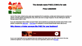What Paec.com website looked like in 2018 (6 years ago)