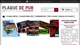 What Plaque-de-pub.com website looked like in 2018 (6 years ago)