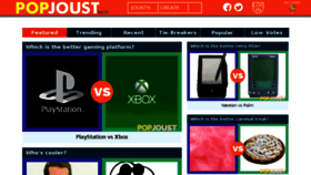 What Popjoust.com website looked like in 2018 (6 years ago)