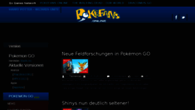 What Pokefans.online website looked like in 2018 (5 years ago)