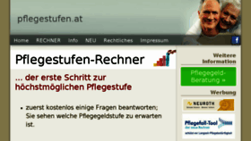 What Pflegestufen.at website looked like in 2018 (6 years ago)