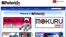 What Peterkin.co.uk website looked like in 2018 (5 years ago)
