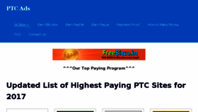 What Ptcads.com website looked like in 2018 (6 years ago)