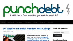 What Punchdebtintheface.com website looked like in 2018 (6 years ago)