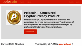 What Pelecoin.com website looked like in 2018 (6 years ago)