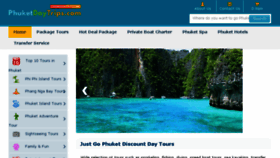 What Phuketdaytrips.com website looked like in 2018 (6 years ago)