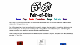 What Pair-of-dice.com website looked like in 2018 (6 years ago)