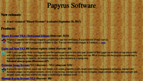 What Papyrussoftware.com website looked like in 2018 (5 years ago)