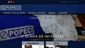 What Popeci.ro website looked like in 2018 (6 years ago)