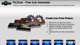 What Pic2icon.com website looked like in 2018 (5 years ago)