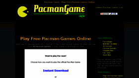 What Pacmangame.info website looked like in 2018 (5 years ago)