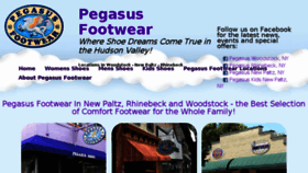 What Pegasusshoes.com website looked like in 2018 (5 years ago)