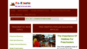 What Preksmarties.com website looked like in 2018 (5 years ago)