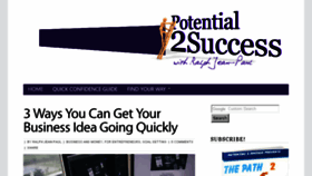 What Potential2success.com website looked like in 2018 (6 years ago)