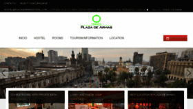 What Plazadearmashostel.com website looked like in 2018 (5 years ago)