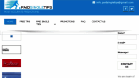 What Paidsingletips.com website looked like in 2018 (5 years ago)