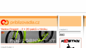 What Priblizovadla.cz website looked like in 2018 (5 years ago)
