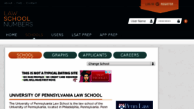 What Penn.lawschoolnumbers.com website looked like in 2018 (6 years ago)