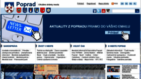 What Poprad.sk website looked like in 2018 (5 years ago)