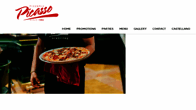 What Pizzeriapicasso.com website looked like in 2018 (5 years ago)