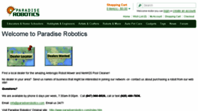 What Paradiserobotics.com website looked like in 2018 (5 years ago)