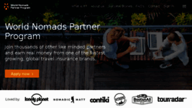 What Partners.worldnomads.com website looked like in 2018 (5 years ago)