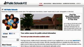 What Publicschoolsk12.com website looked like in 2018 (5 years ago)
