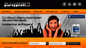 What Partyprofi.com website looked like in 2018 (6 years ago)
