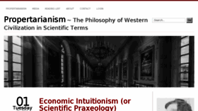 What Propertarianism.com website looked like in 2018 (6 years ago)