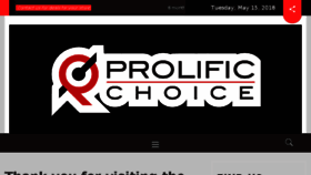 What Prolificchoice.com website looked like in 2018 (5 years ago)