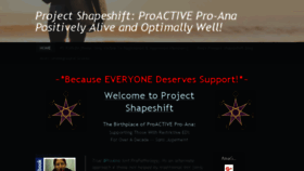 What Project-shapeshift.net website looked like in 2018 (5 years ago)