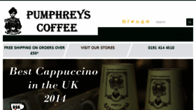 What Pumphreys-coffee.co.uk website looked like in 2018 (5 years ago)